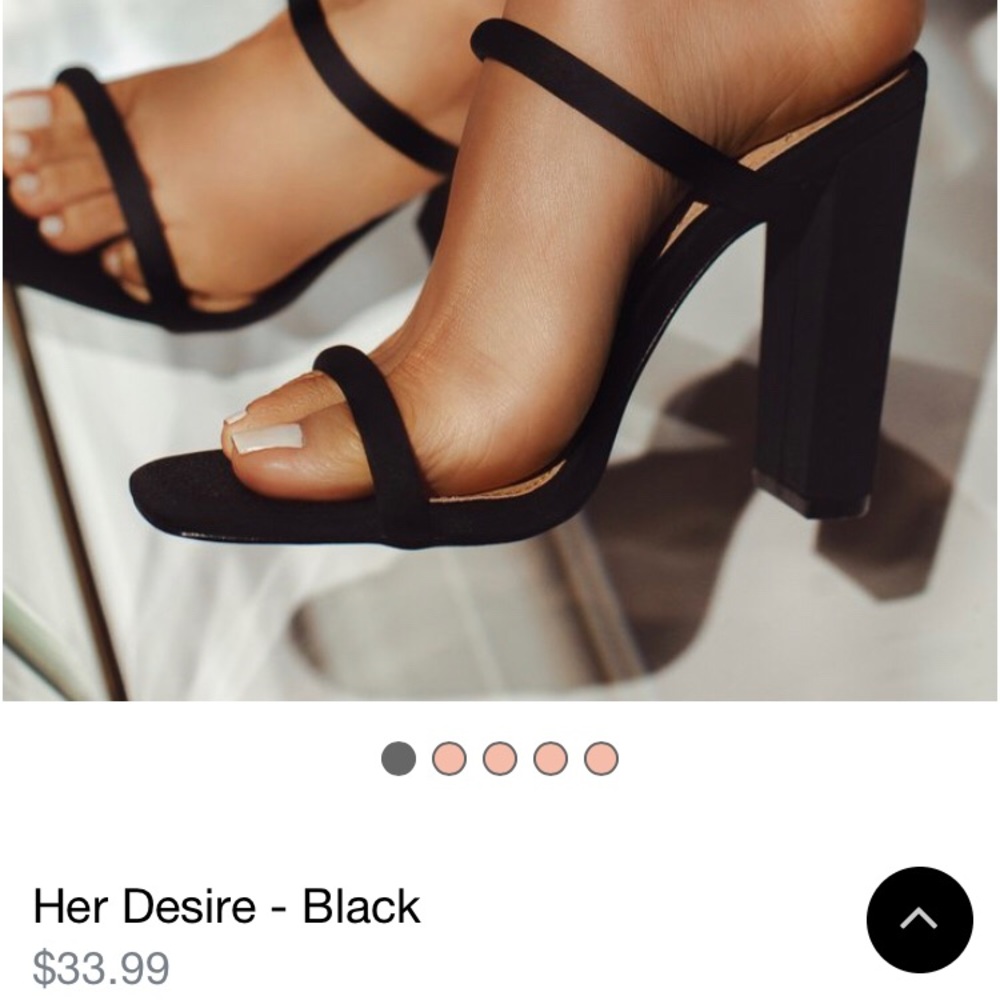 MISS LOLA Black Strap Heels- never worn